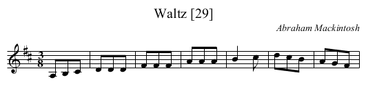 Waltz [29] - staff notation