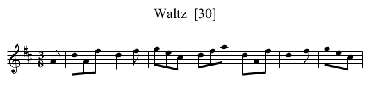 Waltz  [30] - staff notation