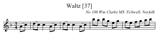 Waltz [37] - staff notation