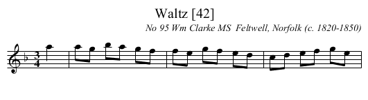 Waltz [42] - staff notation