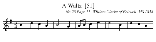 Waltz  [51], A - staff notation