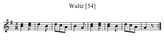 Waltz [54] - staff notation