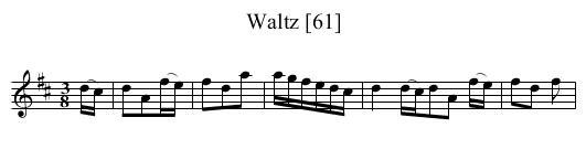 Waltz [61] - staff notation