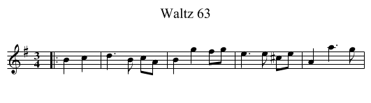 Waltz 63 - staff notation