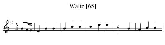 Waltz [65] - staff notation