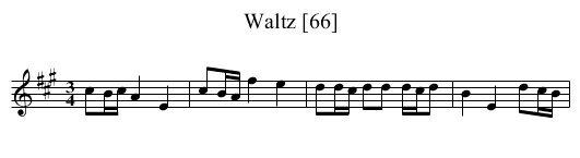 Waltz [66] - staff notation