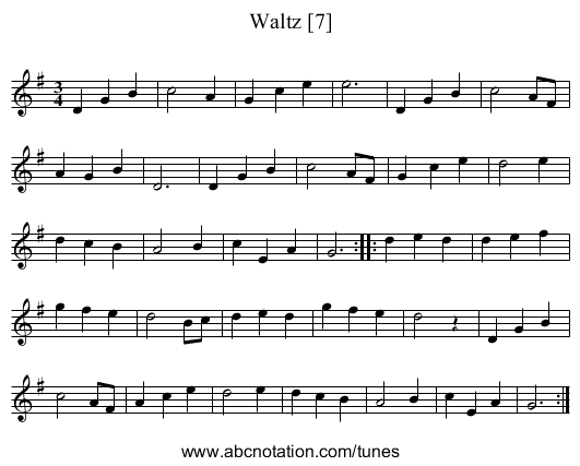 Waltz [7] - staff notation