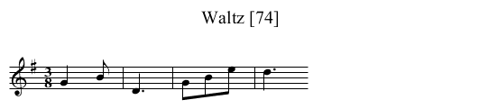 Waltz [74] - staff notation