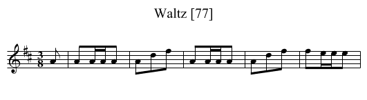 Waltz [77] - staff notation