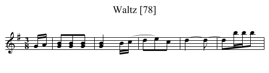 Waltz [78] - staff notation