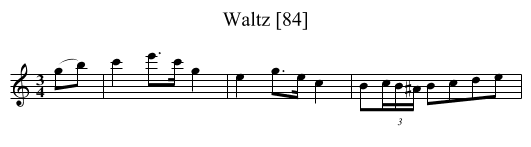 Waltz [84] - staff notation