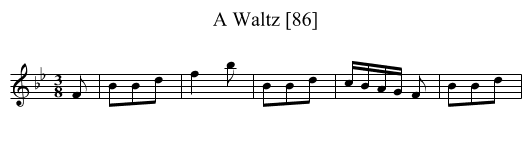 Waltz [86], A - staff notation