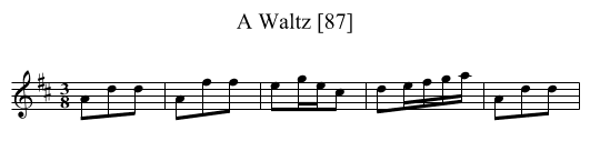 Waltz [87], A - staff notation