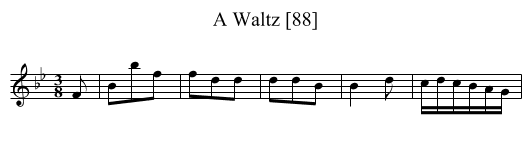 Waltz [88], A - staff notation