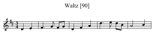 Waltz [90] - staff notation