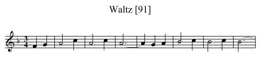 Waltz [91] - staff notation
