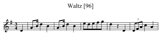 Waltz [96] - staff notation