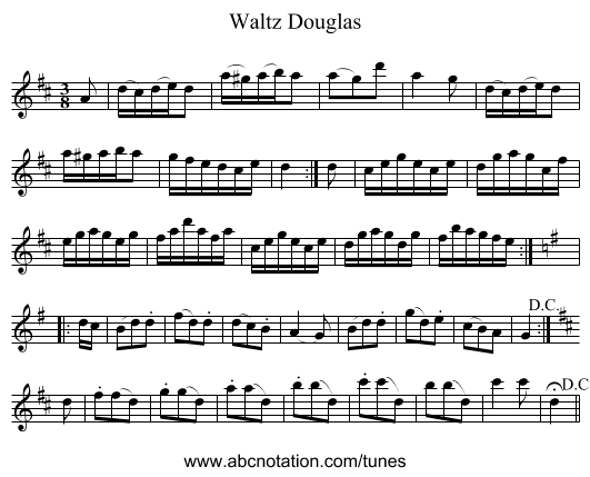 Waltz Douglas - staff notation