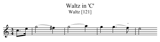 Waltz in 'C' - staff notation