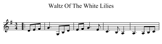 Waltz Of The White Lilies - staff notation