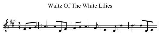 Waltz Of The White Lilies - staff notation