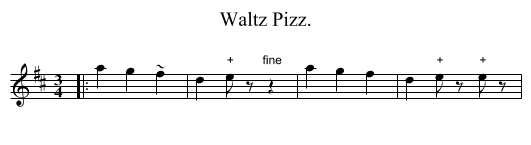 Waltz Pizz. - staff notation