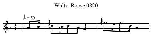 Waltz. Roose.0820 - staff notation