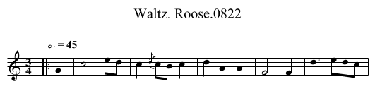 Waltz. Roose.0822 - staff notation