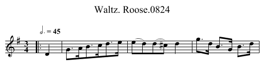 Waltz. Roose.0824 - staff notation