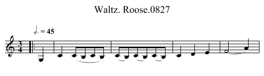 Waltz. Roose.0827 - staff notation