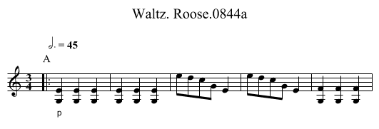 Waltz. Roose.0844a - staff notation