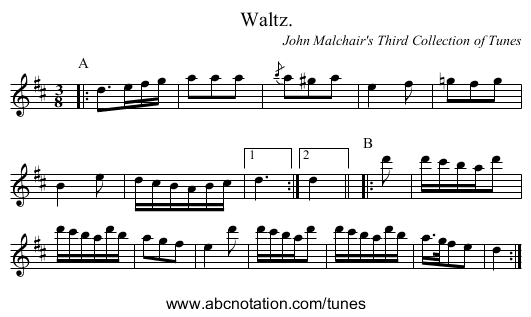 Waltz. - staff notation