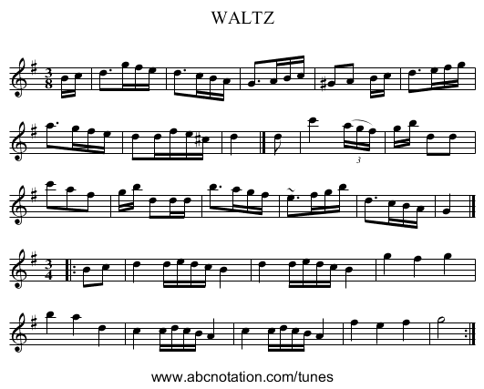 WALTZ - staff notation