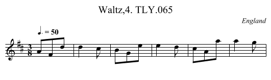 Waltz,4. TLY.065 - staff notation