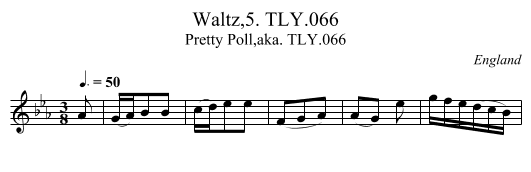 Waltz,5. TLY.066 - staff notation