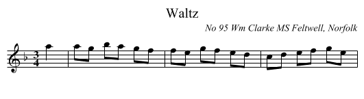 Waltz - staff notation