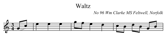 Waltz - staff notation