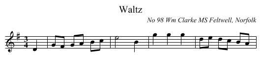 Waltz - staff notation