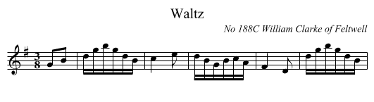 Waltz - staff notation