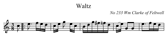 Waltz - staff notation
