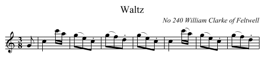 Waltz - staff notation