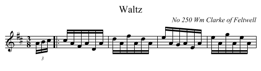 Waltz - staff notation