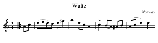 Waltz - staff notation