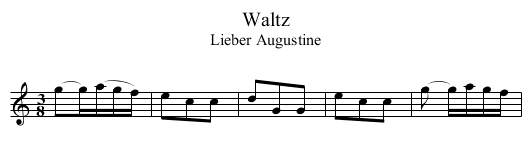 Waltz - staff notation