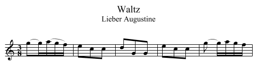 Waltz - staff notation