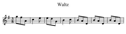 Waltz - staff notation