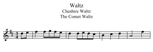 Waltz - staff notation