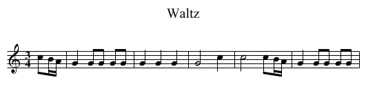 Waltz - staff notation