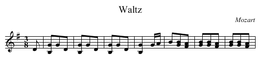 Waltz - staff notation
