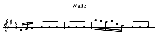 Waltz - staff notation